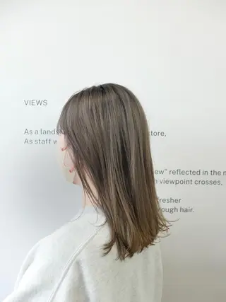 ミディアム カラー ダブルカラー/ ケアブリーチ/クニトのヘアスタイル