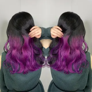 セミロング カラー 【美髪矯正】【スト カール】小野村翔太のヘアスタイル