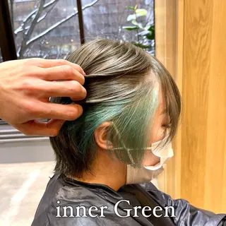 ショート カラー ✨縮毛矯正　韓国ヘア レイヤー✨大濱快斗のヘアスタイル