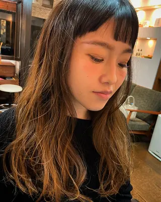 ロング Land.所属・【透明感ツヤカラー】 三浦寛之のヘアスタイル