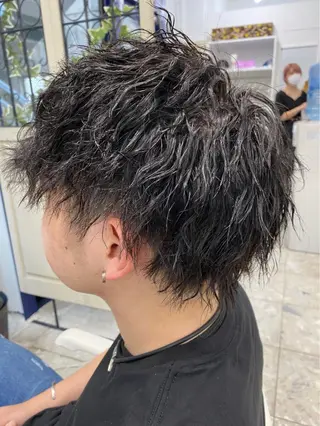 ショート パーマ ハイライト&曲がる 縮毛矯正特化 玉置のヘアスタイル