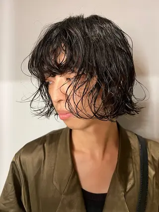 ミディアム パーマ メンズ 渋谷/原宿/メンズ/ コヤマトモヤのヘアスタイル