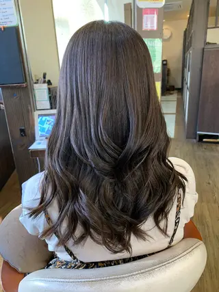 セミロング カラー 中野  淳のヘアスタイル