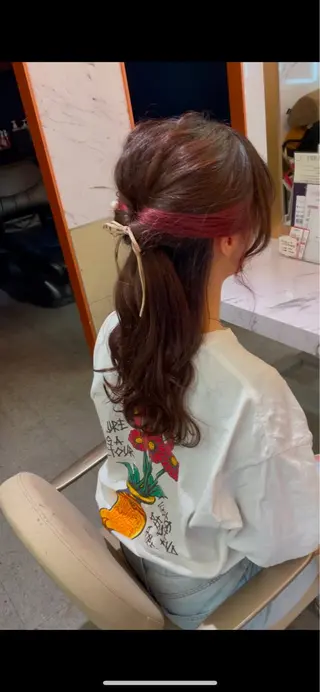 ロング カラー ヘアアレンジ 齋藤 光輔のヘアスタイル