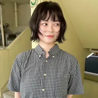 ミディアム 暖色カラー/顔まわり /mao🎀のヘアスタイル