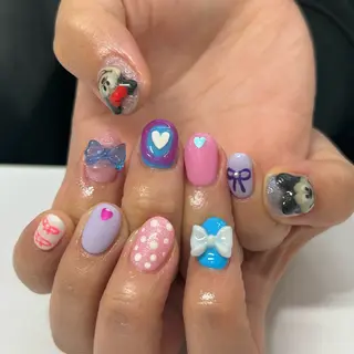 ネイル プライベートネイルサロンone nail所属・one nail 【カラフル/個性派】のネイルデザイン