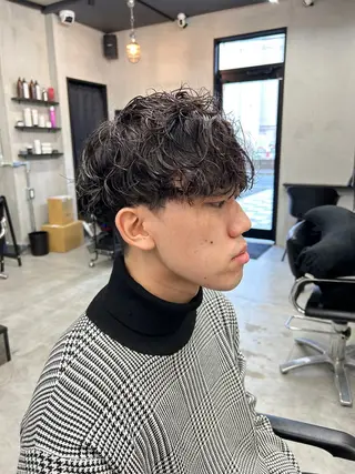 ショート パーマ メンズ 大和田 玲円/メンズ専門のヘアスタイル