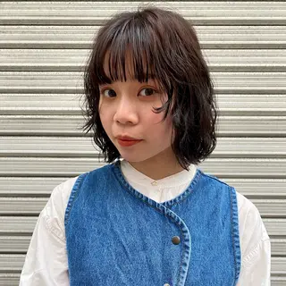 ショート カラー パーマ Lilu しずくのヘアスタイル