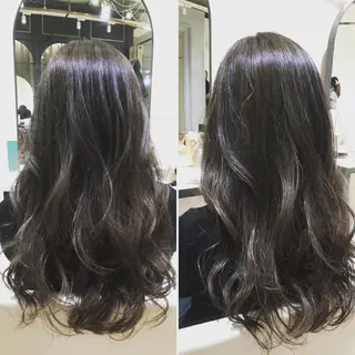 セミロング ロング カラー パーマ 酸性縮毛矯正のプロ 杉山玲介のヘアスタイル