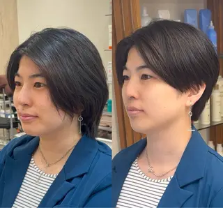 ショート ガレリアエレガンテ名駅店所属・【ショート/ボブ 丸みショート】深萱のヘアスタイル