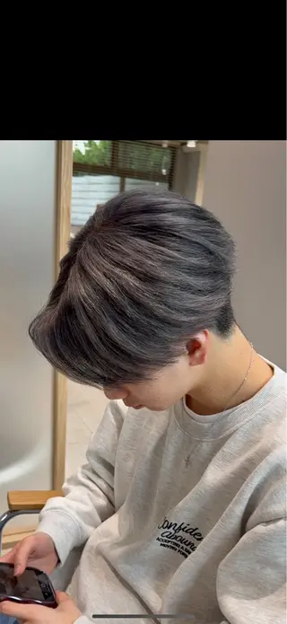 カラー メンズ メンズカット/韓国 ウルフ/毛流れのヘアスタイル