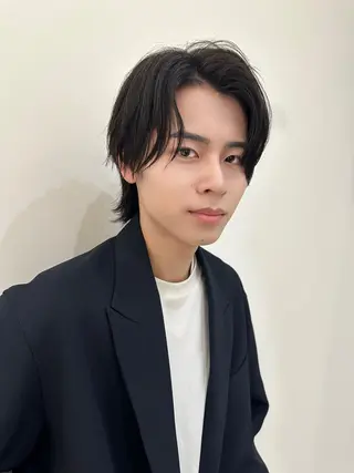 メンズ フェザーパーマ 安藝颯/メンズカットのヘアスタイル