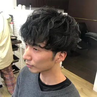ショート パーマ メンズ 迫 祐太のヘアスタイル