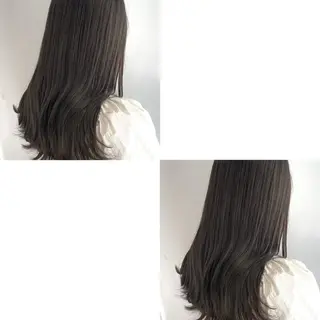 ロング カラー 青沼夏未/オリーブ/ 寒色カラーのヘアスタイル