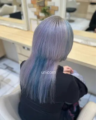 ミディアム ハイトーンカラー 髪質改善カラーノトのヘアスタイル