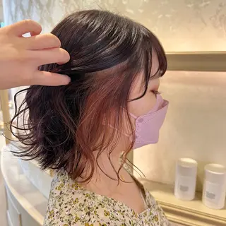 ミディアム カラー SALOWIN川崎WEST店所属・🌷川崎/アレンジ/ 暖色ボブ/コトネ🌷のヘアスタイル