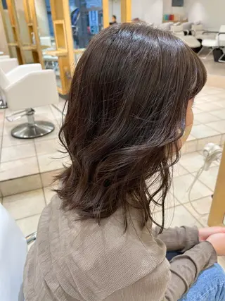 カラー 🪞透けヘア髪質改善 艶ベージュ/nagiのヘアスタイル