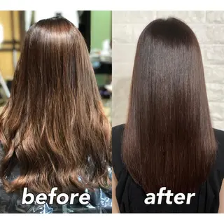 セミロング カラー KIZU 髪質改善 オカルト怪談のヘアスタイル