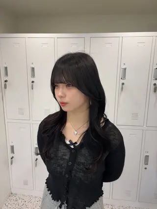 ロング 韓国レイヤー×暖色 カラー🎀ASAKAのヘアスタイル