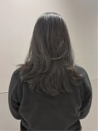 セミロング カラー パーマ ヘアアレンジ メンズ 切りっぱなしヘア/ ブリーチなしカラー撩のヘアスタイル