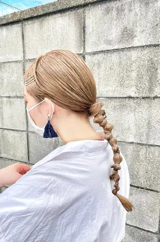 ヘアアレンジ yolo.所属・夜特化型ヘアサロン 𓃱yolo.タナベのヘアスタイル