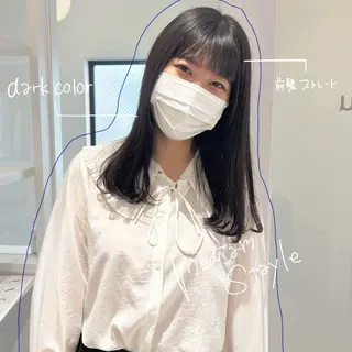 セミロング カラー パーマ お洒落パーマ/ 艶カラー/michiのヘアスタイル