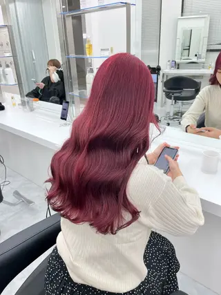 ロング カラー ヘアアレンジ 艶髪ハイトーン🫧 Kurehaのヘアスタイル