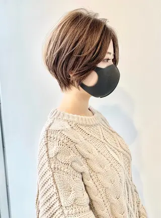 ショート カラー ⭐️小顔ショート⭐️ 大鷲拓海のヘアスタイル