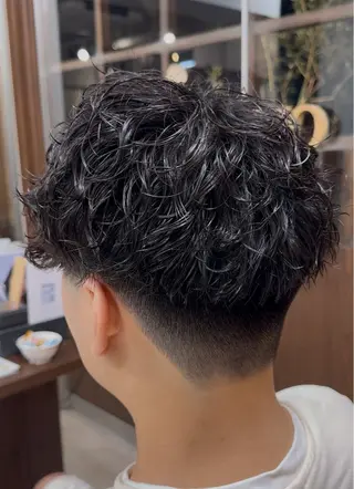 ショート パーマ メンズカット/メンズ パーマ/河端悠花のヘアスタイル