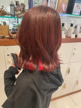 ミディアム カラー ヘアアレンジ like みやびのヘアスタイル