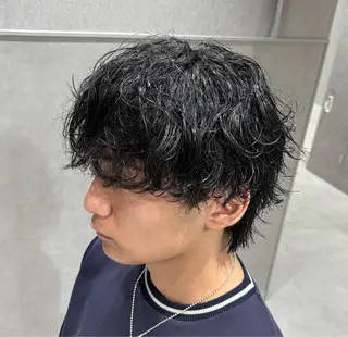 ショート パーマ メンズ 【メンズ特化】 池田大成✂︎のヘアスタイル