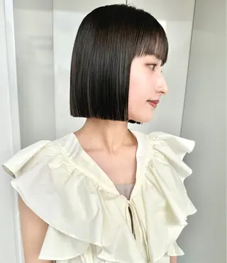 ショート hollo渋谷所属・切りっぱなしボブ /DAIKIのヘアスタイル