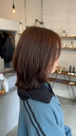 ミディアム やりすぎないパーマ ニュアンスパーマのヘアスタイル