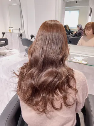 セミロング カラー ✨透明感、艶髪ヘア✨ 韓国ヘア特化💖のヘアスタイル