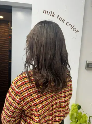 セミロング カラー monaヘアアレンジ /お呼ばれ/ライブのヘアスタイル