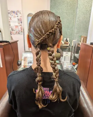 セミロング ヘアアレンジ ブランシェ勝川南口店 石原 あゆみのマツエク・マツパデザイン
