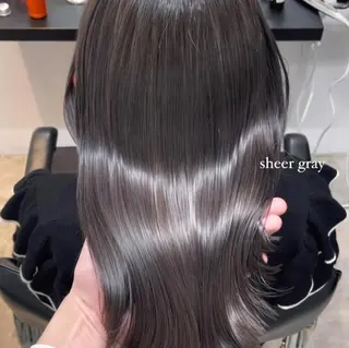 ロング カラー cie所属・ボブ/ミニボブ 透明感カラーkadoのヘアスタイル