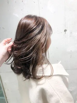 ミディアム カラー パーマ ヘアアレンジ キッズ ネイル Rene'所属・当日予約⭕️ yuriのヘアスタイル