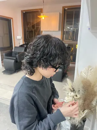 ショート パーマ 野町 好花のヘアスタイル