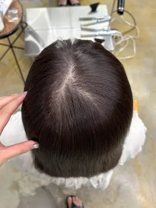 セミロング カラー nude所属・𝐀𝐦𝐞𝐫𝐢 /透明感カラーのヘアスタイル