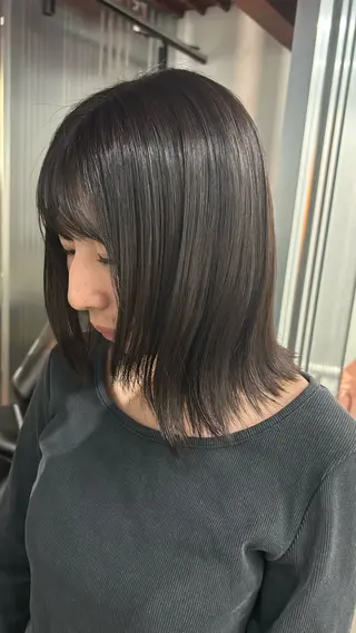 ミディアム [ ]Shiro シロ 熊谷 美容室所属・韓国系レッドカラー mikuのヘアスタイル