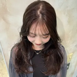 ロング 滋賀No.1レイヤー 透明感カラー縮毛矯正のヘアスタイル