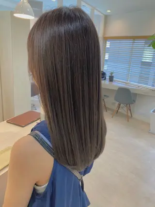 セミロング カラー 韓国風⭐️くびれヘア 🍀高津かえでのヘアスタイル