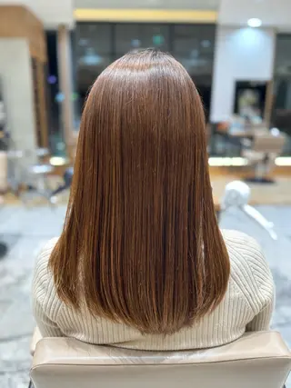 セミロング 新宿透明感カラー 髪質改善/吉川怜奈のヘアスタイル