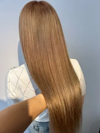 ロング カラー alpha. カラーエクステ下妻のヘアスタイル