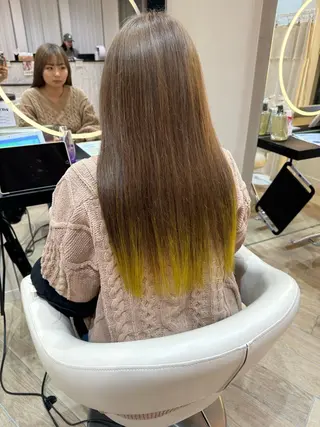 ロング 垢抜け/レイヤー/ ハイトーン/アスナのヘアスタイル