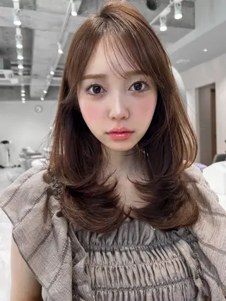 セミロング 木村 賢人のヘアスタイル