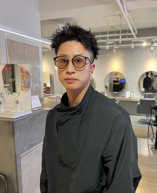ショート パーマ メンズ メンズ特化美容師 熊田 鼓汰郎のヘアスタイル