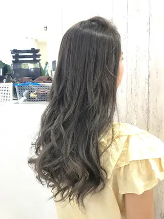 ロング カラー 前髪カット無料🎉 髪質改善✨影山湧市のヘアスタイル