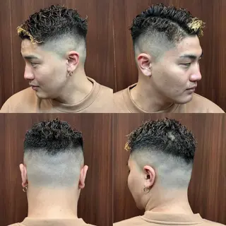 ショート パーマ ヘアアレンジ メンズ 萩原 勇樹のヘアスタイル